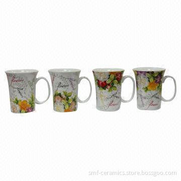 13oz New Bone China/Ceramic Trumpet Mugs, Various Colors are Available